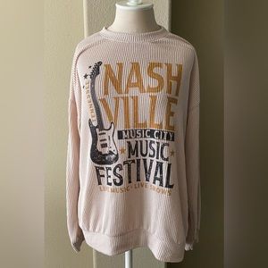 New with tags size small Nashville, music, c festival, long sleeve shirt